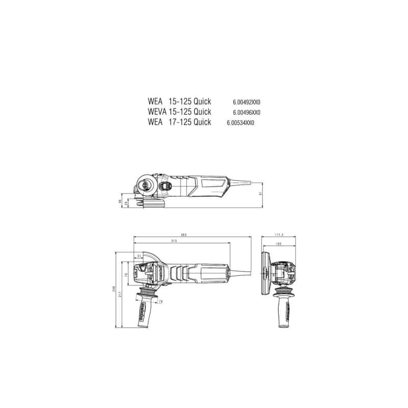 Meuleuse d'angle WEP 17-125 Quick METABO 600547000