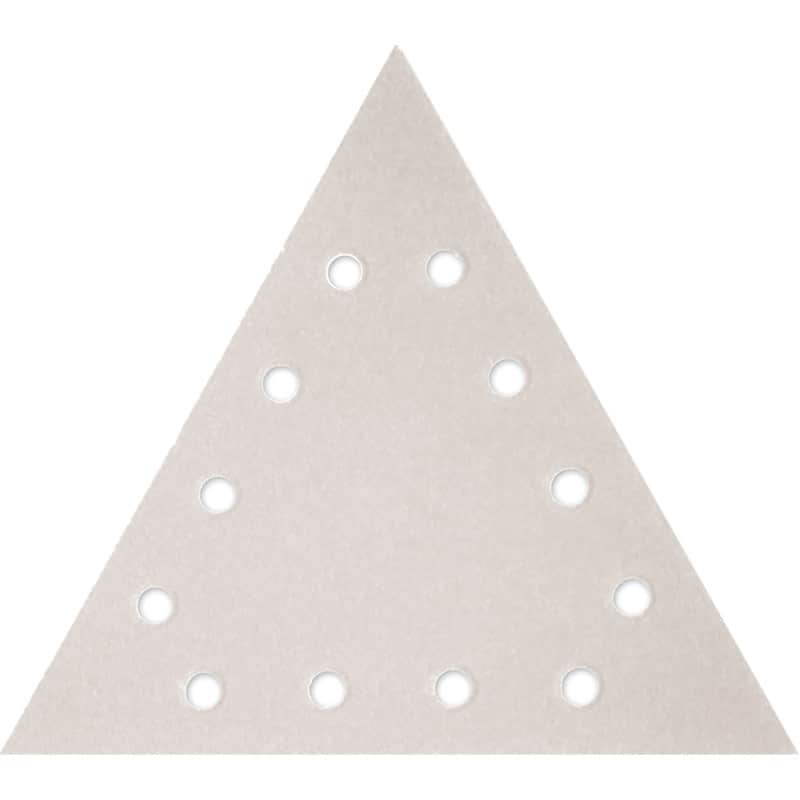 Panaché de 12 disques abrasifs triangulaires 12 trous - GR 60 / 100 / 150 / 220 - FLEX