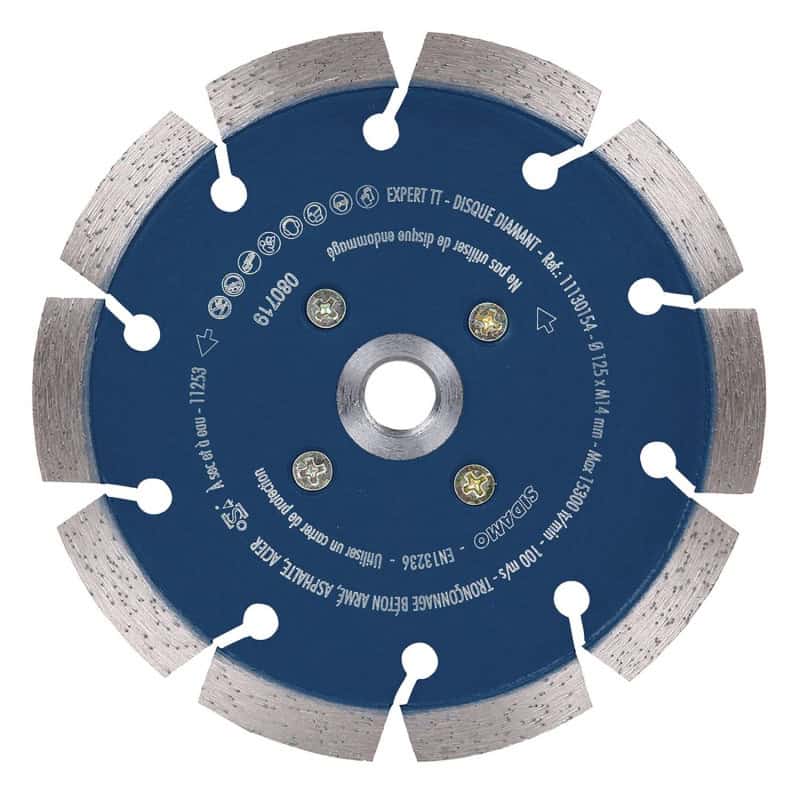 Disque diamant EXPERT TT moyeu déporté M14 ø125 mm SIDAMO 11130154
