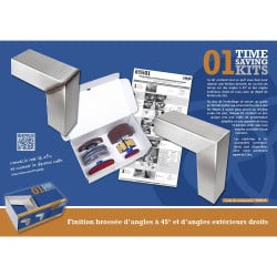 Kit 1 - finition brossée d'angles à 45° et d'angles extérieures droits CIBO TSK01A