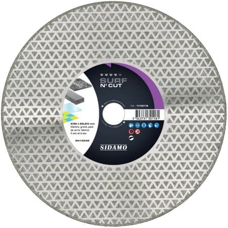 Disque diamant Ø 125 mm SURF N' CUT SIDAMO 11130117