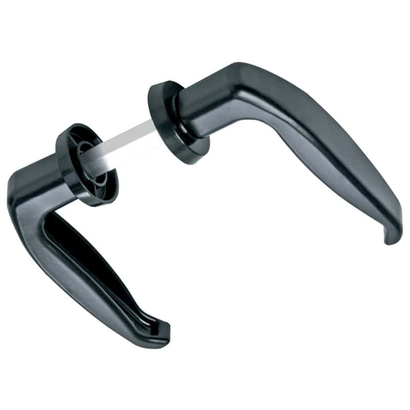 Béquille double zamak - Noir RAL 9005 - COMUNELLO