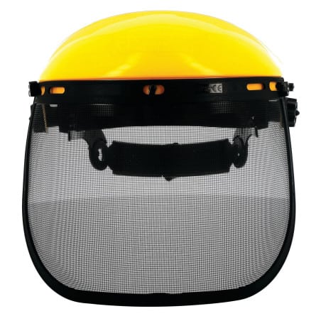 Écran facial grillagé