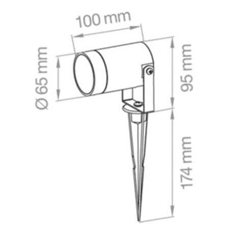 Spot LED jardin orientable 230 V GU10