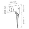 Spot LED jardin orientable 230 V GU10
