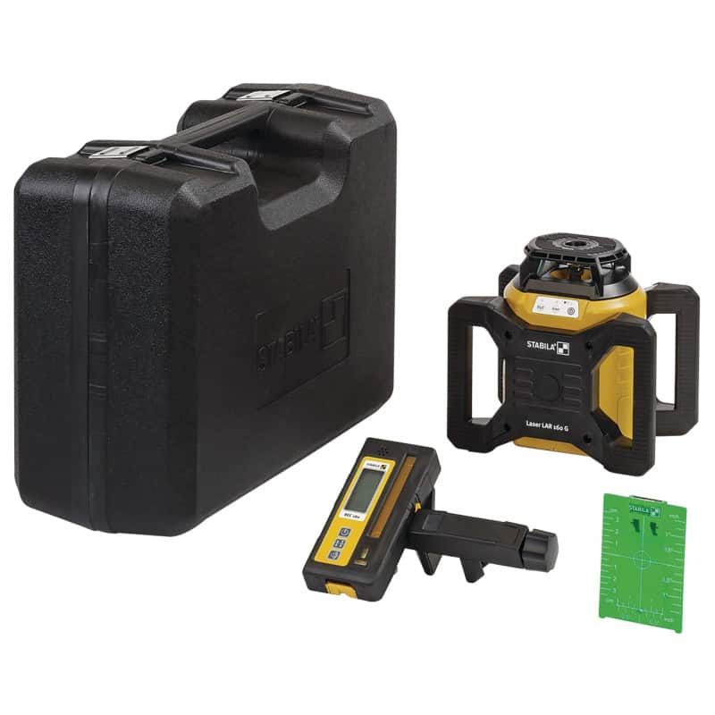 Pack niveau laser rotatif LAR160 + trepied + mire STABILA 19240 - 18456 - 07468