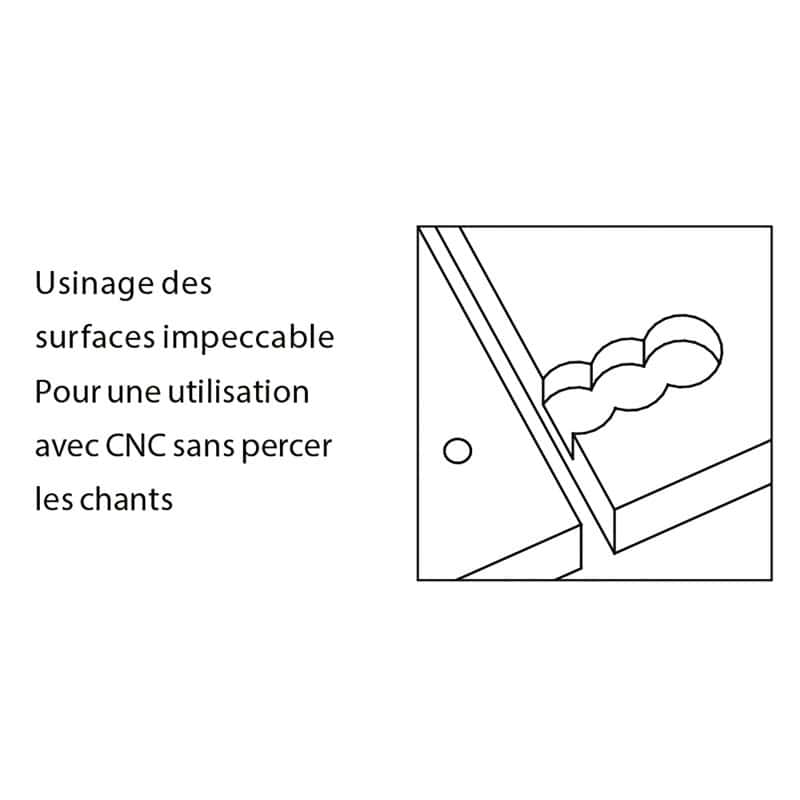 Cabineo 8 - blanc - vis 8 mm - pour panneau à partir de 12 mm - Lamello