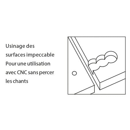 Cabineo 8 - blanc - vis 8 mm - pour panneau à partir de 12 mm - Lamello