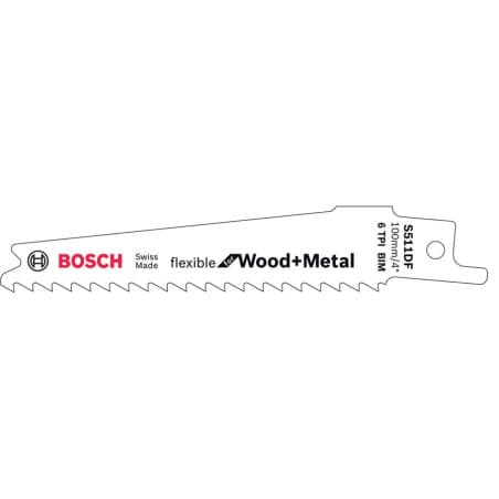 Lame scie sabre bois Bi-métal X5 S 511 DF BOSCH