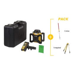 Pack niveau laser rotatif LAR160 + trepied + mire STABILA 19240 - 18456 - 07468