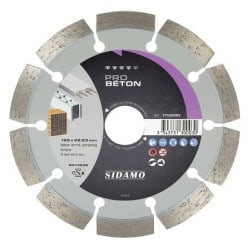 Disque diamant PRO BÉTON Ø125 mm SIDAMO 11130003