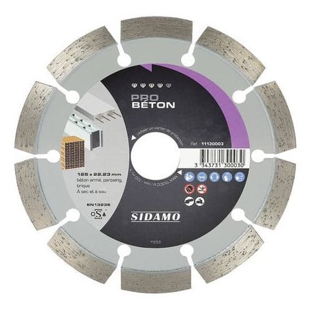 Disque diamant PRO BÉTON Ø125 mm SIDAMO 11130003
