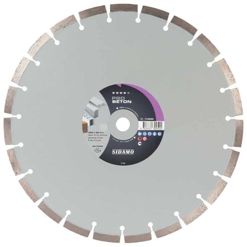 Disque diamant PRO Béton Ø350 mm SIDAMO 11130058