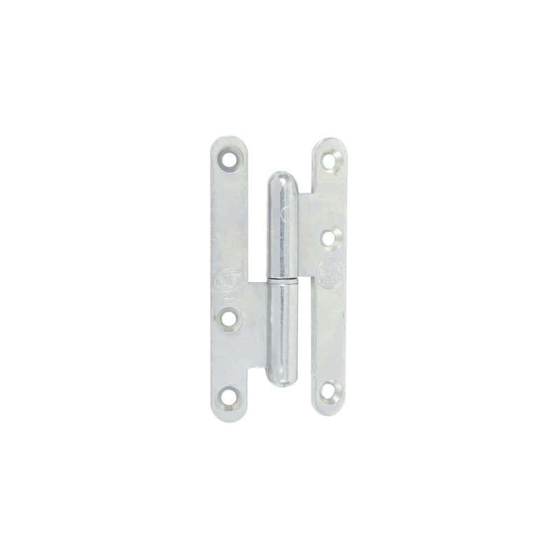 Paumelle - 140 x 55 mm - gauche - acier zingué blanc bout rond JARDINIER MASSARD