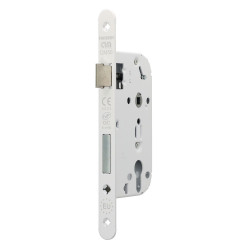 Serrure axe 50 mm NF QC  Têtière blanche