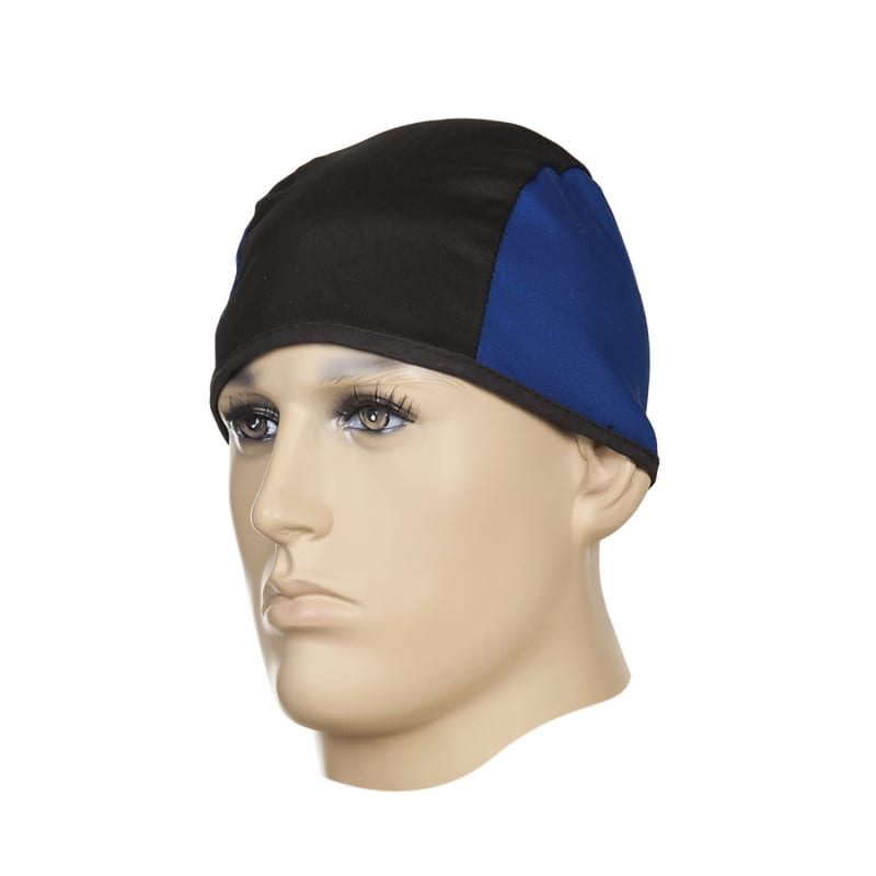 Calot de soudeur ignifugé bleu/noir WELDAS 23-8000XL