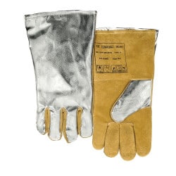 Gant MIG en cuir de bovin avec dos aluminisé WELDAS