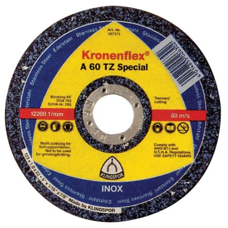 Disque à tronçonner inox moyeu déporté Ø115 KLINGSPOR