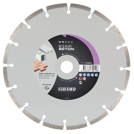 Disque diamant Ø125 mm STAR BÉTON SIDAMO 11130009