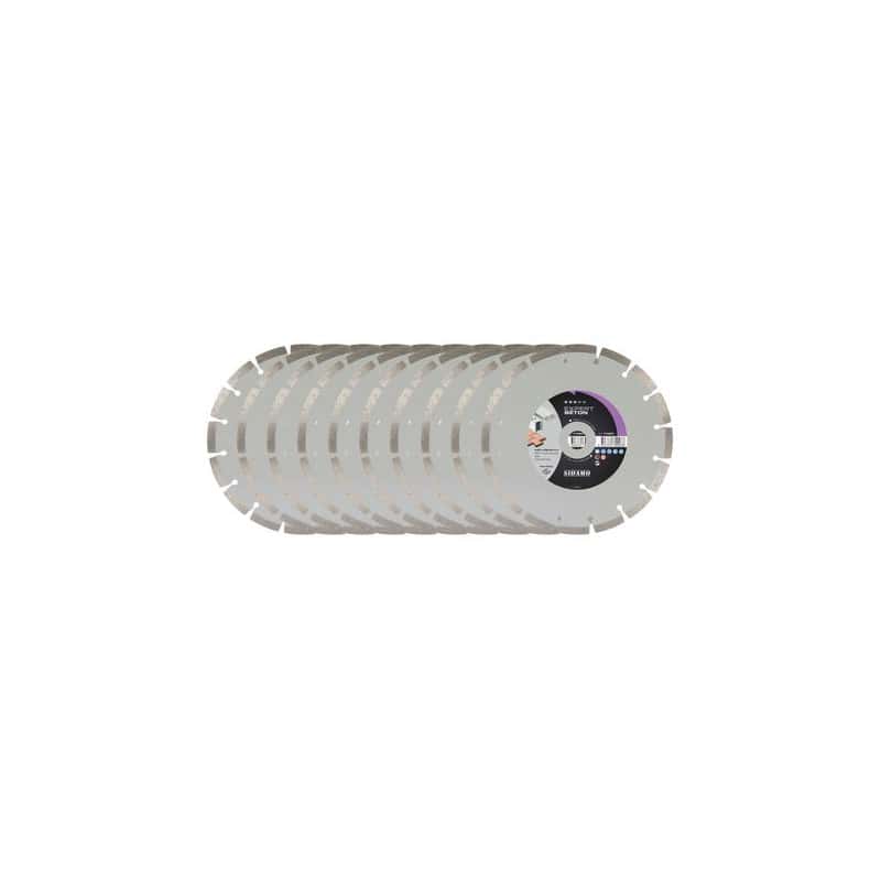Lot de 10 disques diamant EXPERT BÉTON Ø230 mm SIDAMO 11130588