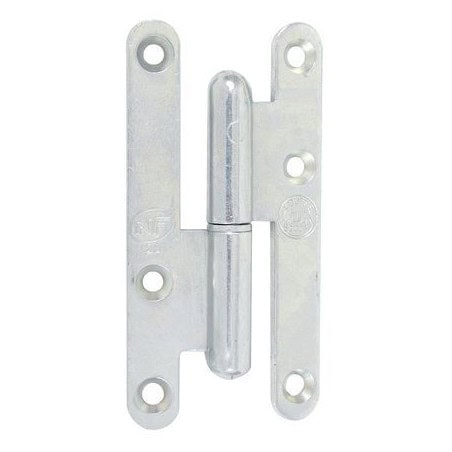 Paumelle - 140 x 55 mm - droite - acier zingué blanc bout rond JARDINIER MASSARD