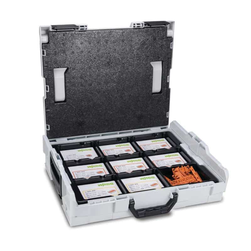 Mallette L-BOXX - 400 bornes modèle 221 à levier - pour câble souples ou rigides de 0,14 à 4 mm² - WAGO 887-927
