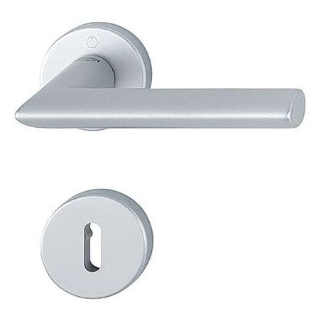 Poignée de porte sur rosace - argent Clé L -  HOPPE