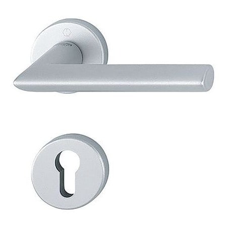 Poignée de porte sur rosace - argent Clé I - HOPPE