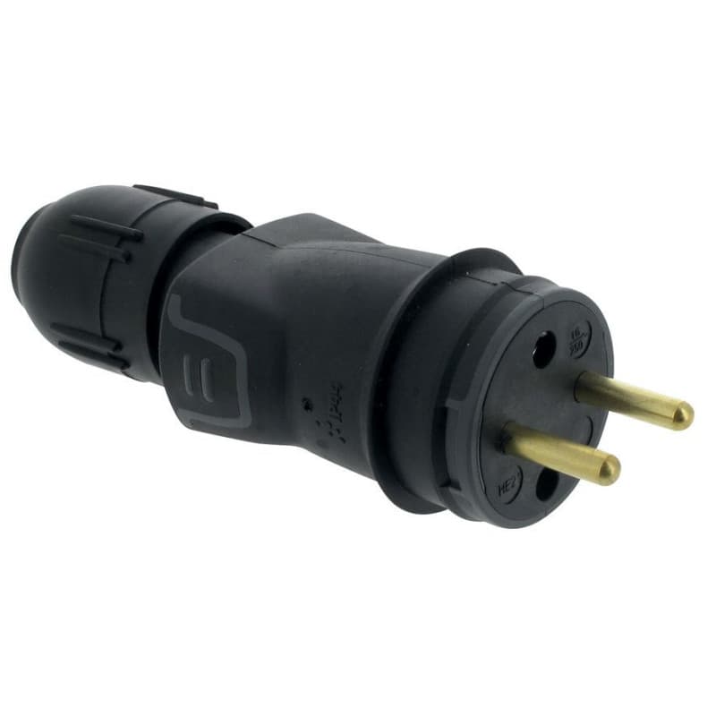Prise mâle caoutchouc connexion auto 2P+T LEGRAND 050440