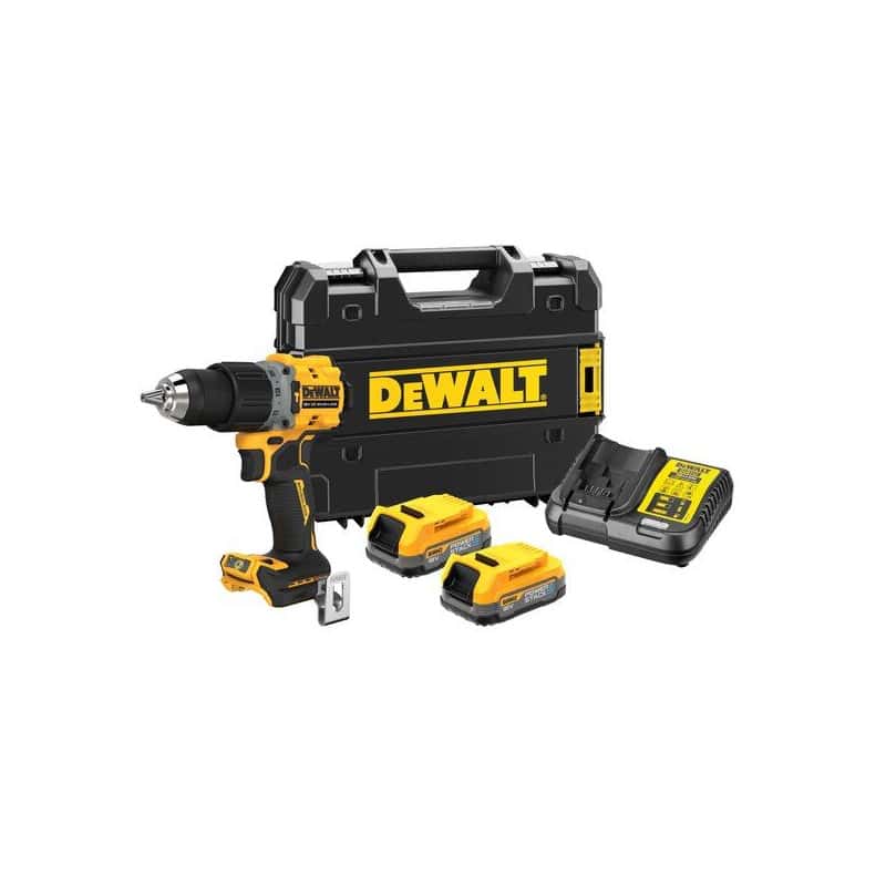 Perceuse visseuse à percussion 18V 1,7Ah POWERSTACK DEWALT DCD805E2T-QW