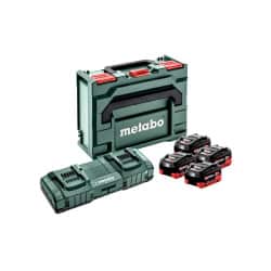Pack énergie 4 batteries 18V 8Ah LIHD + chargeur ASC 145 DUO METABO 685135000
