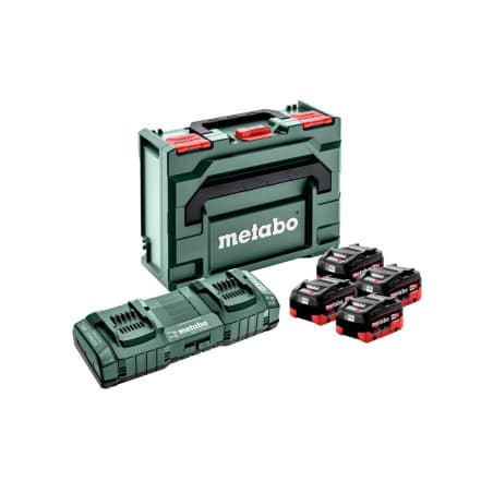 Pack énergie 4 batteries 18V 8Ah LIHD + chargeur ASC 145 DUO METABO 685135000