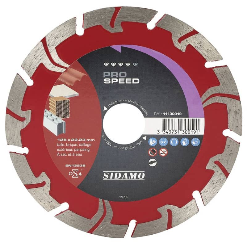 Disque diamant Ø125 mm Pro Speed SIDAMO 11130019
