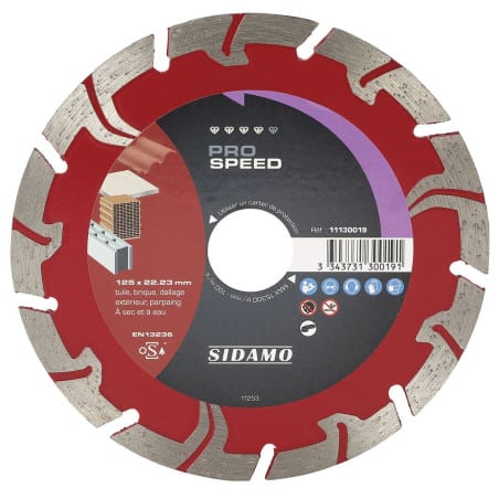 Disque diamant Ø125 mm PRO SPEED SIDAMO 11130019
