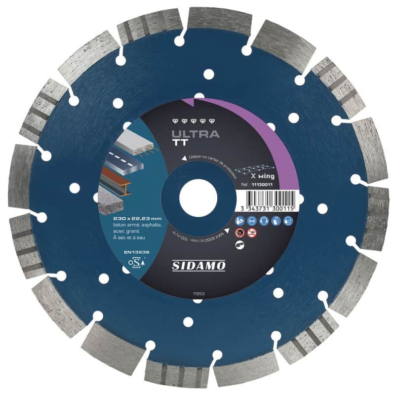 Disque diamant ULTRA TT Ø230 mm SIDAMO 11130011
