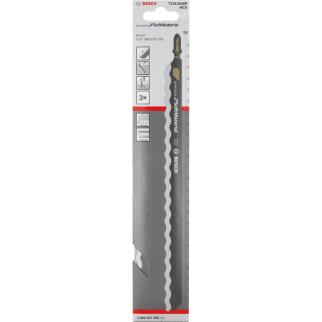 Lame de scie sauteuse T 1013 AWP Precision for Soft Material x3 BOSCH 2608667396