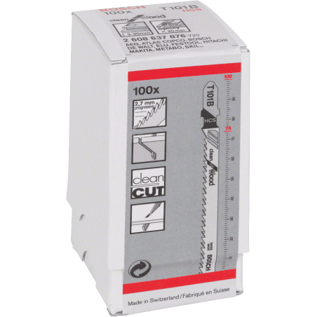 Lame de scie sauteuse T 101 B x100 BOSCH 2608637876