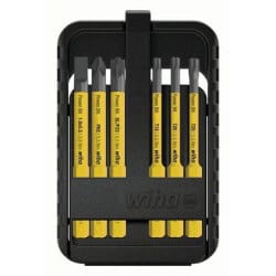 Coffret de 6 embouts - Fente / Phillips / Bornier / Torx  WIHA
