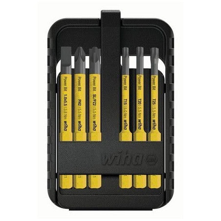 Coffret de 6 embouts - Fente / Phillips / Bornier / Torx  WIHA