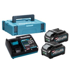 Pack Énergie 40 V max / 4 Ah XGT - 2 batteries + 1 chargeur - en coffret MAKPAC MAKITA 191J97-1