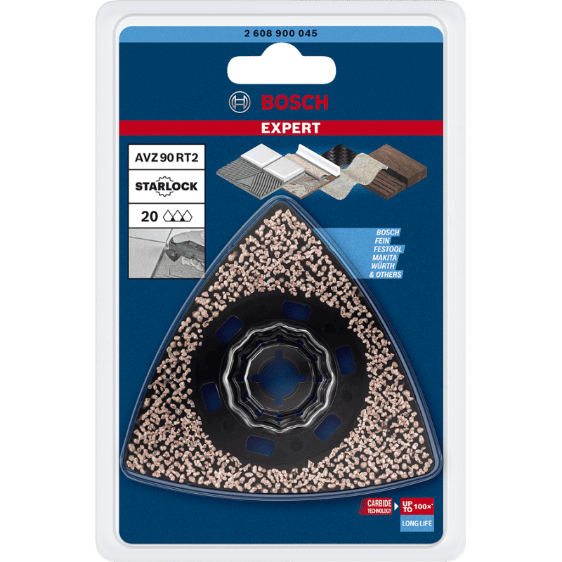Plateau ponçage carbure multimatériaux GR20 - EXPERT AVZ 90 RT2 BOSCH 2608900045