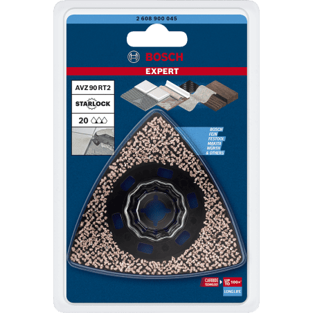 Plateau ponçage carbure multimatériaux GR20 - EXPERT AVZ 90 RT2 BOSCH 2608900045