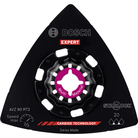 Plateau ponçage carbure multimatériaux GR20 - EXPERT AVZ 90 RT2 BOSCH 2608900045