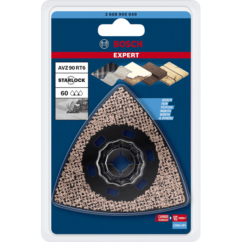 Plateau ponçage carbure multimatériaux GR60 - EXPERT AVZ 90 RT6 BOSCH 2608900049