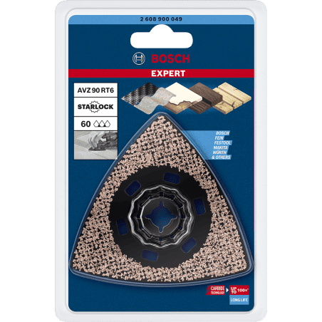 Plateau ponçage carbure multimatériaux GR60 - EXPERT AVZ 90 RT6 BOSCH 2608900049