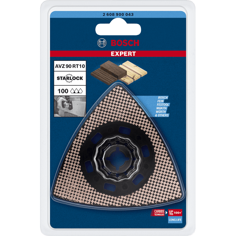 Plateau ponçage carbure multimatériaux GR100 - EXPERT AVZ 90 RT10 BOSCH 2608900043