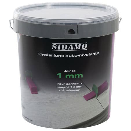 Croisillon autonivelant x 1 000 - L 1 mm / E 3 ~ 12 mm - SIDAMO 11255300