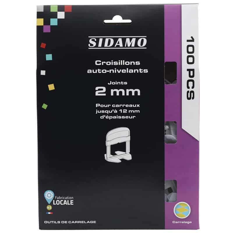 Croisillon autonivelant - L 2 mm / E 3 ~ 12 mm - SIDAMO