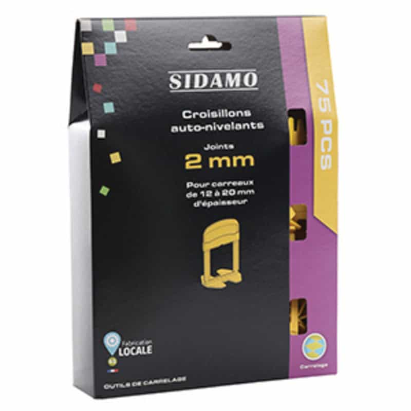 Croisillon autonivelant x 75 - L 2 mm / E 12 ~ 20 mm - SIDAMO 11255314