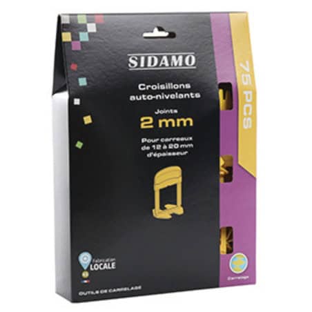 Croisillon autonivelant x 75 - L 2 mm / E 12 ~ 20 mm - SIDAMO 11255314